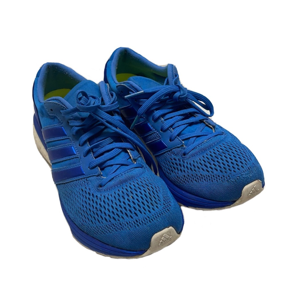 Adidas Adizero Boston Sneakers Shoes Lace Up Blue Sz 8